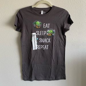 Baby yoda Eat Sleep Snack Repeat Shirt